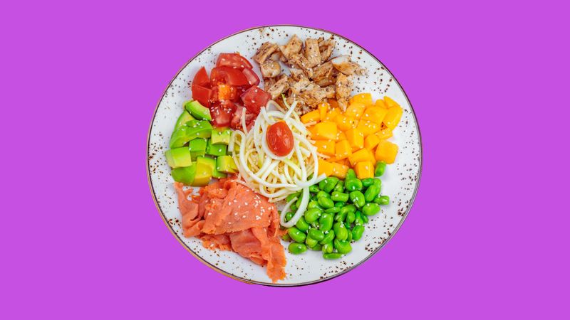 Salmon And Zucchini Noodle Bowl